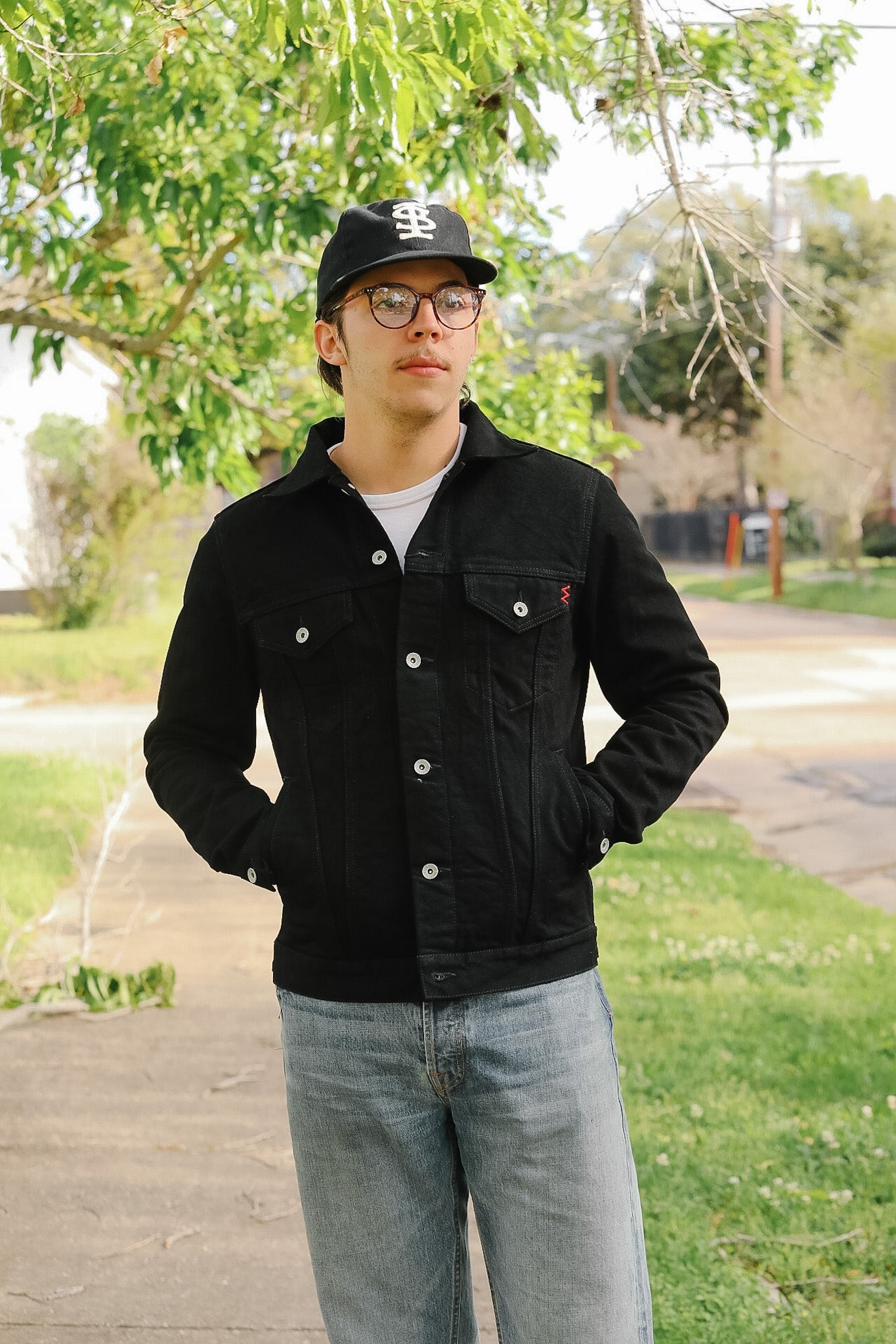 IHJ-86-BLK 14oz Selvedge Denim Modified Type III Jacket - Black/Black Iron Shop Provisions IHJ-86-BLK 14oz Selvedge Denim Modified Type III Jacket - Black/Black Iron Shop Provisions