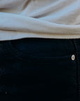 888-SBG 21oz Selvedge Denim Medium/High Rise Tapered Cut Jeans - Superblack (Fades To Grey)