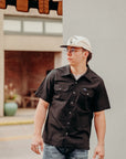 8oz Ripstop Short Sleeved Mechanic Shirt - Black IHSH-415-BLK