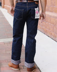 18oz Regular Straight "AI+ Sakura Selvedge" -Cherry Blossom/ Indigo (S500AX-SAKURA)
