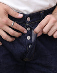 18oz Regular Straight "AI+ Sakura Selvedge" -Cherry Blossom/ Indigo (S500AX-SAKURA)