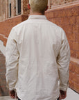 "Selvedge" Chambray Work Shirt- Ecru (SJCBS25)