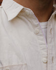 "Selvedge" Chambray Work Shirt- Ecru (SJCBS25)