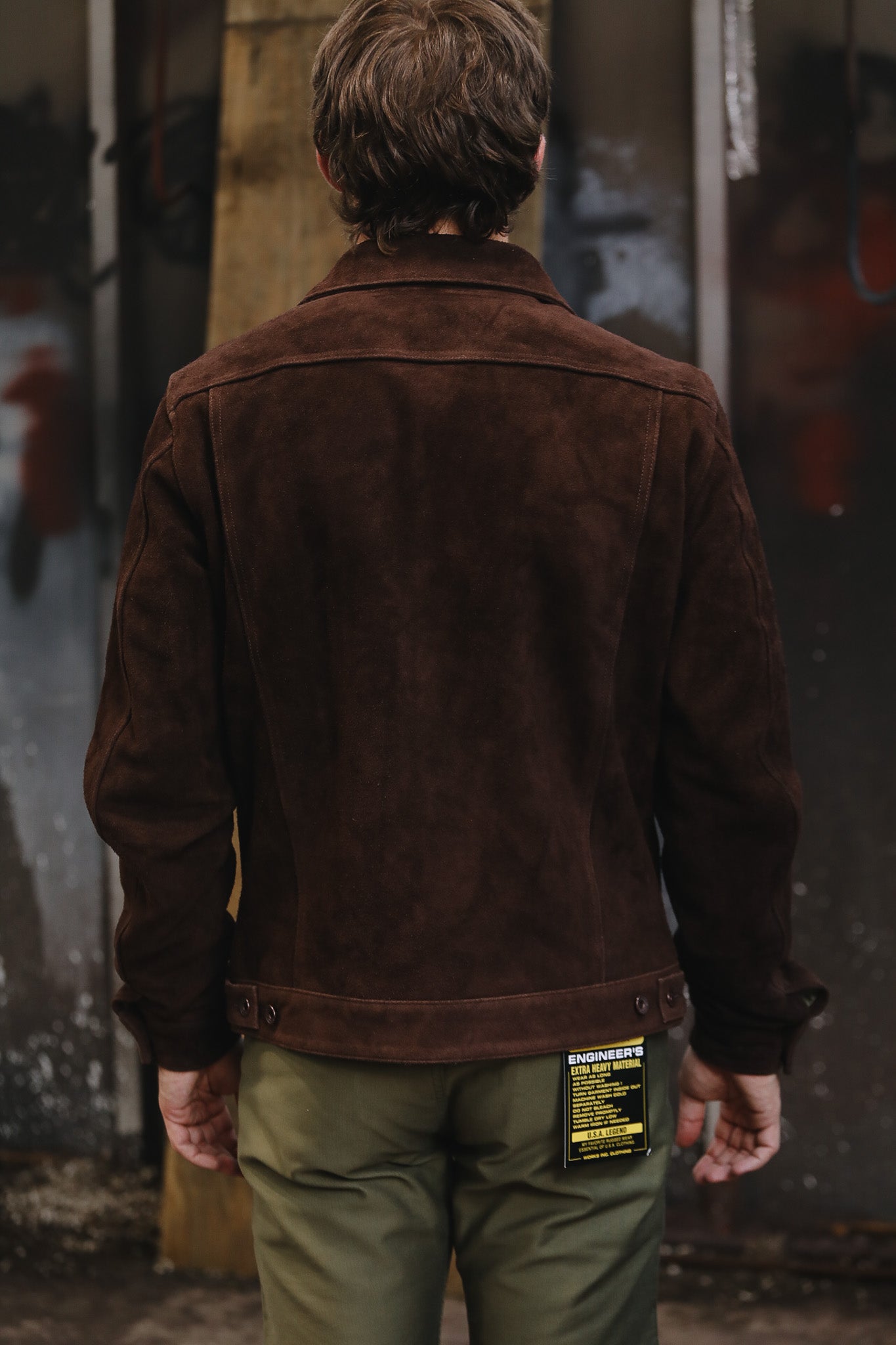 IHJ-49-BRN Iron Heart Split Steer Modified Type III Jacket - Brown