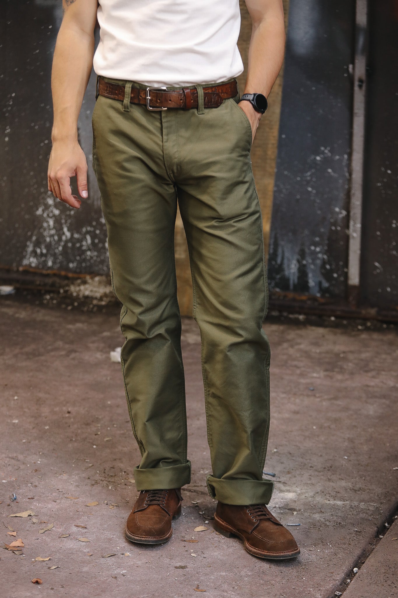 IH-720-OLV Iron Heart 11oz Cotton Whipcord Work Pants - Olive