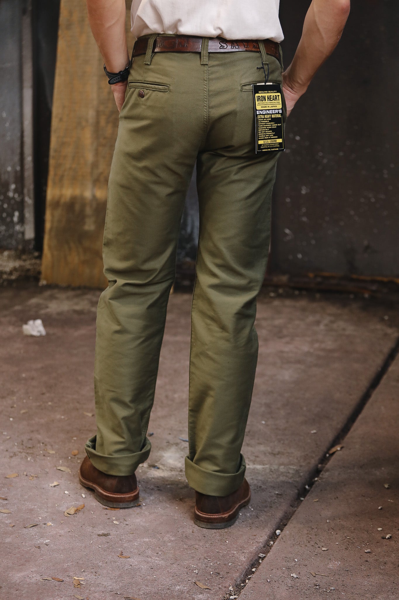 IH-720-OLV Iron Heart 11oz Cotton Whipcord Work Pants - Olive