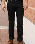 666 21oz Selvedge Denim Slim Straight Cut Jeans - Superblack (Fades To Grey) IH-666S-SBG