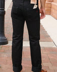 666 21oz Selvedge Denim Slim Straight Cut Jeans - Superblack (Fades To Grey) IH-666S-SBG