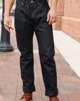 21oz Selvedge Denim Medium/High Rise Tapered Cut - Superblack Non-Fade IH-888S-SB