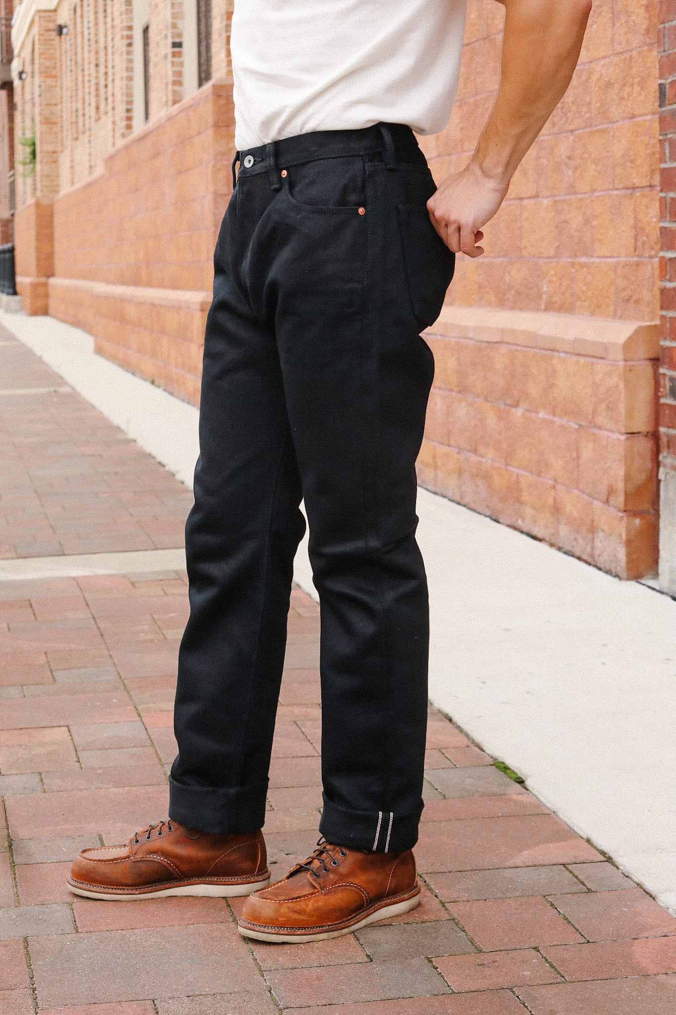 渺21 21oz Selvedge Denim Medium/High Rise Tapered Cut