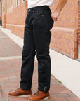 21oz Selvedge Denim Medium/High Rise Tapered Cut - Superblack Non-Fade IH-888S-SB
