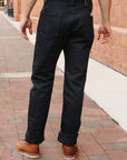 21oz Selvedge Denim Medium/High Rise Tapered Cut - Superblack Non-Fade IH-888S-SB