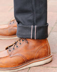 21oz Selvedge Denim Medium/High Rise Tapered Cut - Superblack Non-Fade IH-888S-SB