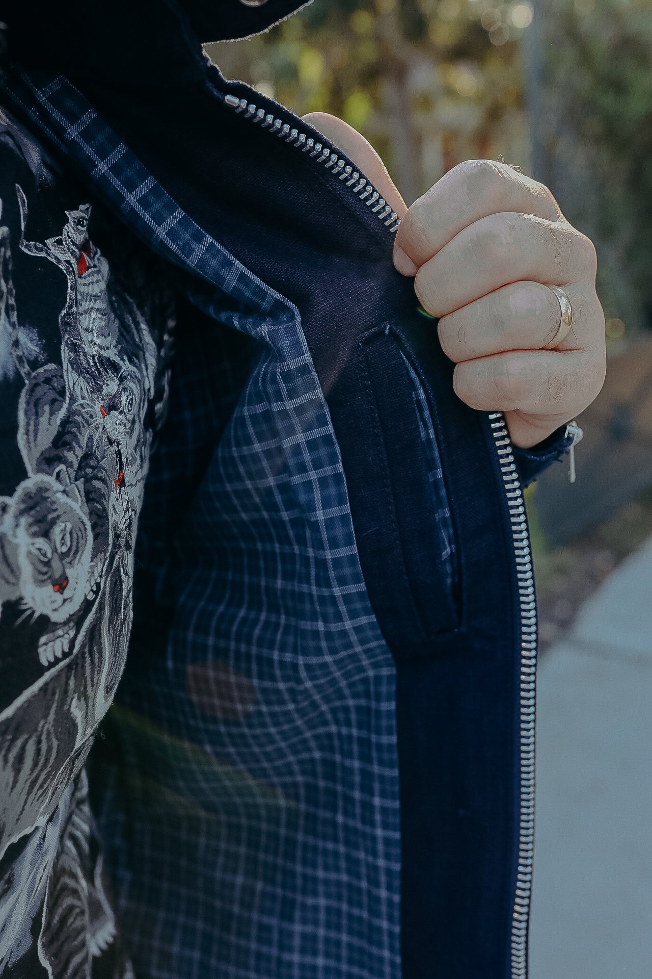 13oz Oxford Cloth Riders Jacket - Indigo IHJ-135-IND