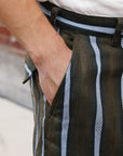 Drunken Stripe 2 Way Pant-Olive (SJAP25-DPS)