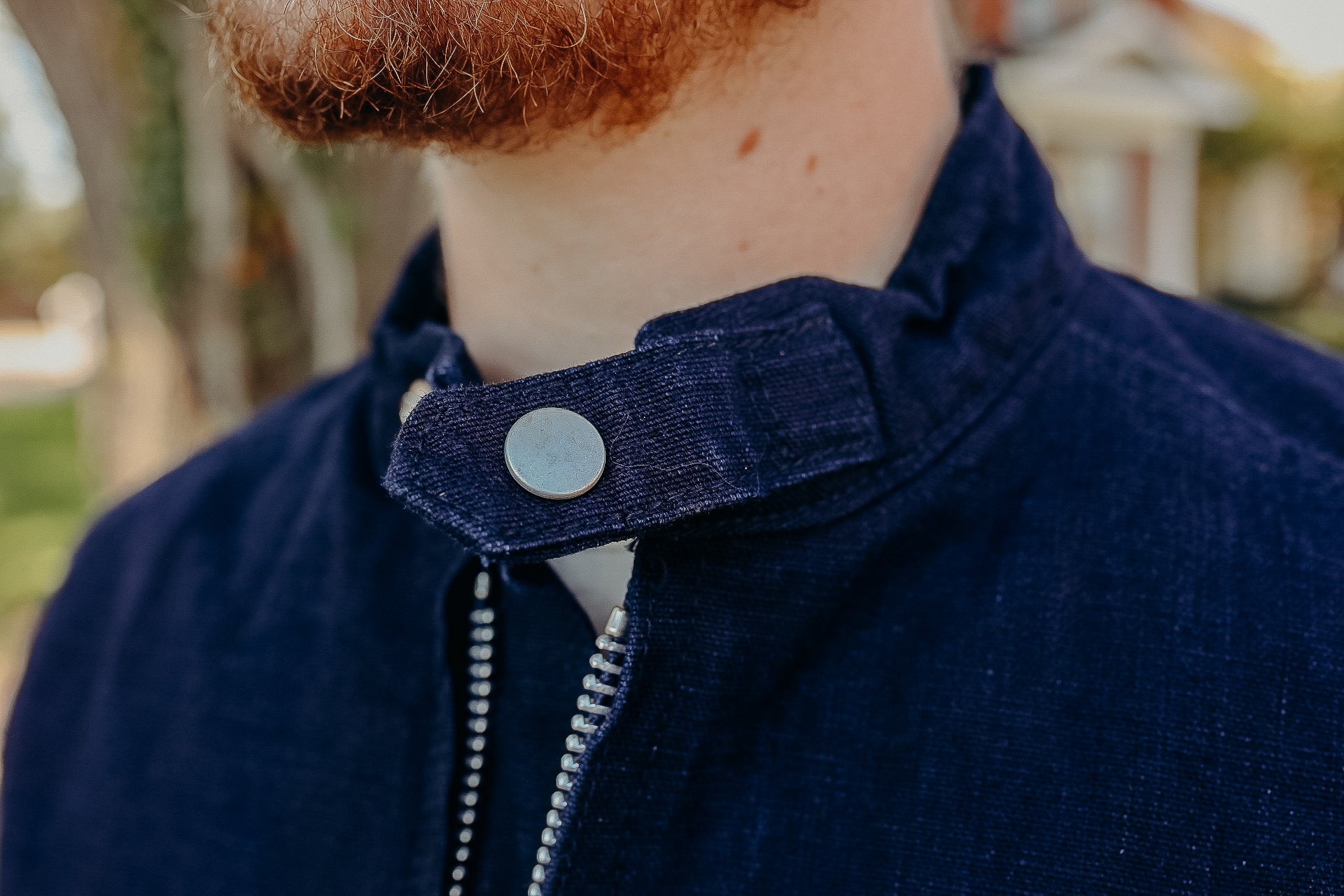 13oz Oxford Cloth Riders Jacket - Indigo IHJ-135-IND