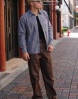 Commuter Shirt- Navy/Coyote Stripe