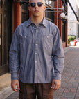 Commuter Shirt- Navy/Coyote Stripe