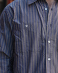Commuter Shirt- Navy/Coyote Stripe