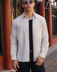 Utility Shirt- Ecru Chambray