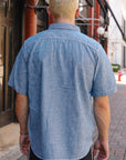 5oz Chambray Shot Sleeve Work Shirt- Blue (FN-SCK010S)