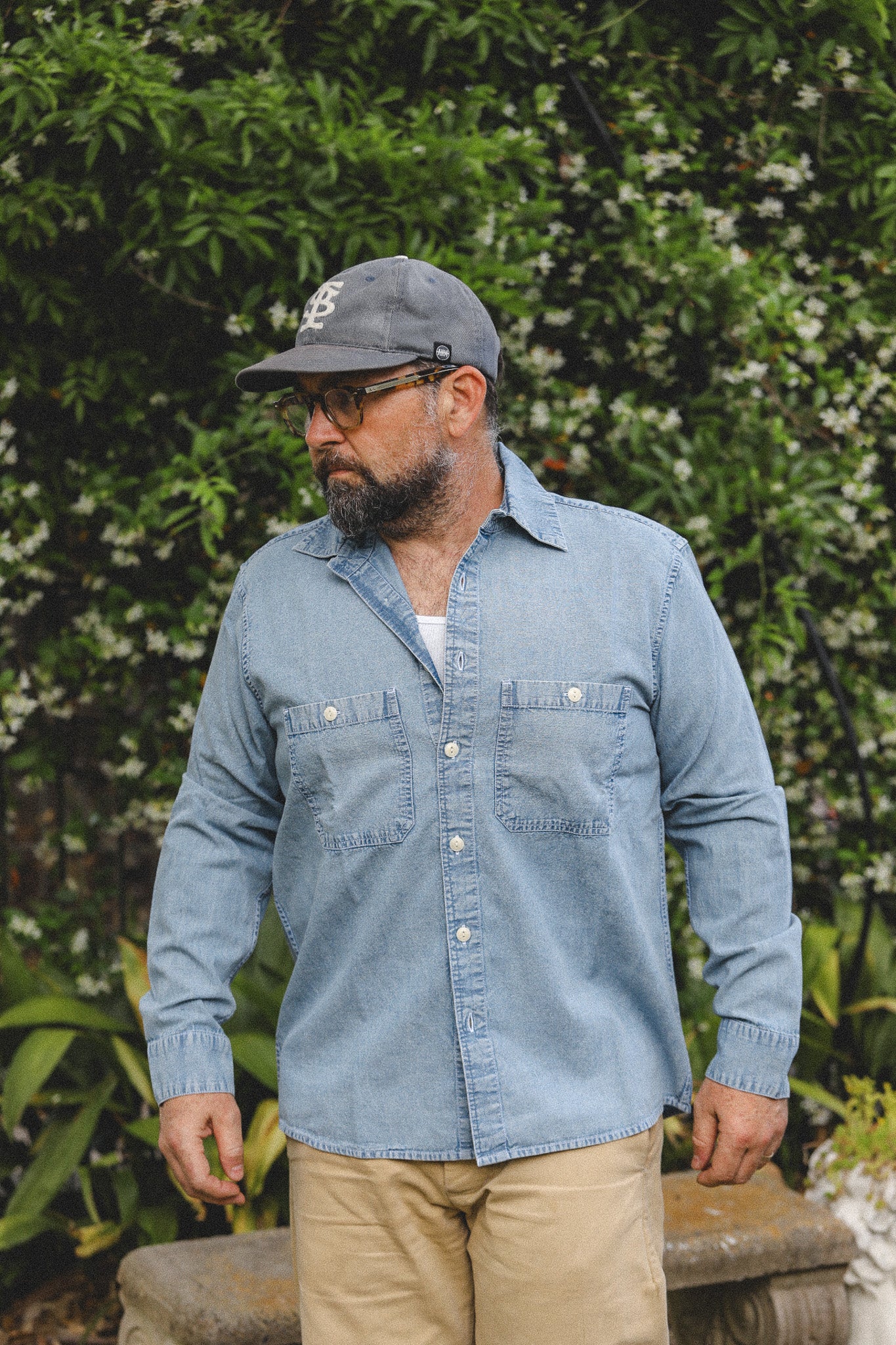 3sixteen Utility Chambray Shirt- Washed Indigo – Iron Shop Provisions