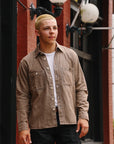 Utility Shirt- Brown Chambray