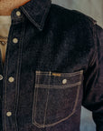 12oz Selvedge Denim Work Shirt With Snaps - Indigo IHSH-326-IND