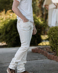 13.5oz Denim Slim Tapered Cut Jeans - White IH-777-WT