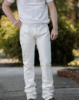 13.5oz Denim Slim Tapered Cut Jeans - White IH-777-WT