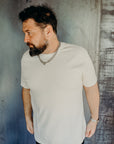 No. 8 Slub Nep Short Sleeve T-Shirt - White