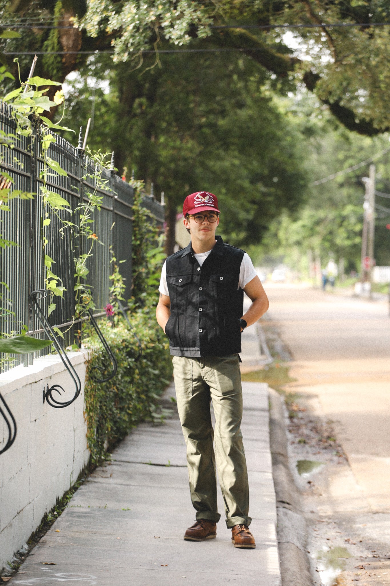 IH-9526V Iron Heart 21oz Non-Fade Denim Type III Vest - Superblack