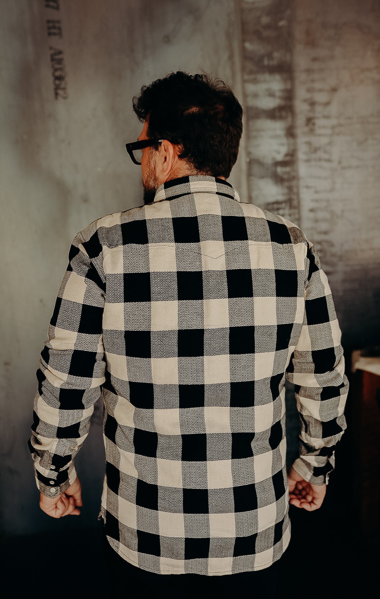 BLOCK CHECK FLANNEL WESTERN SHIRT-IVORY/BLACK FN-SNW-101L – Iron  