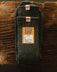 Melange Crew Length Socks- Green (SX-10)