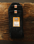 Melange Crew Length Socks- Black (SX-10)