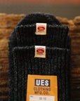 Melange Crew Length Socks- Black (SX-10)