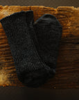 Melange Crew Length Socks- Black (SX-10)