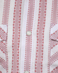 Short Sleeve Western- Desert Dobby Stripe Red