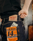 14oz Broken Twill 777 Selvedge Denim Slim Tapered Cut Jeans - Indigo