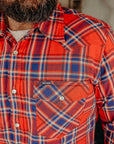 5oz Selvedge Madras Check Western Shirt - red