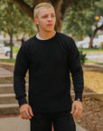 Double Honeycomb Thermal T-Shirt - Black (60WH)