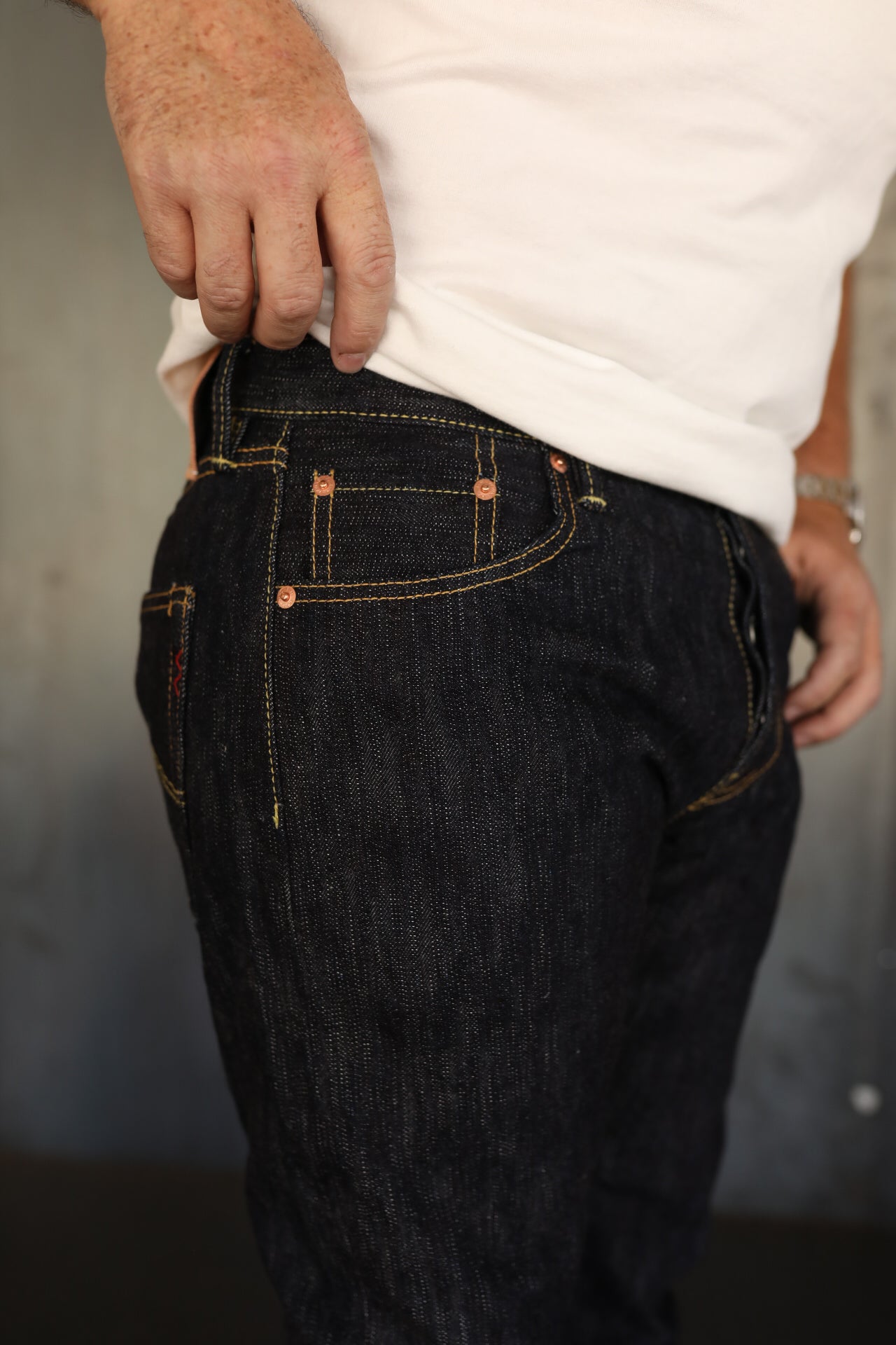 16oz Slubby Selvedge Denim Straight Cut Jeans - Indigo IH-634S-SLB