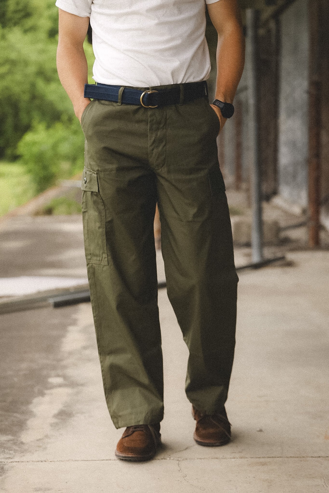 【DAN】Transport Trousers運パンOLIVE BR42500 Buzz Rickson Trousers, Poplin 