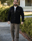 12oz Selvedge Denim Western Shirt - Indigo Overdyed Black IHSH-33-OD