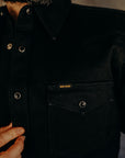 16oz Non-Selvedge Denim Western Shirt - Superblack (Fades To Grey)