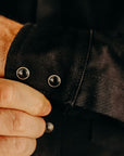 16oz Non-Selvedge Denim Western Shirt - Superblack (Fades To Grey)