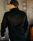 16oz Non-Selvedge Denim Western Shirt - Superblack (Fades To Grey)