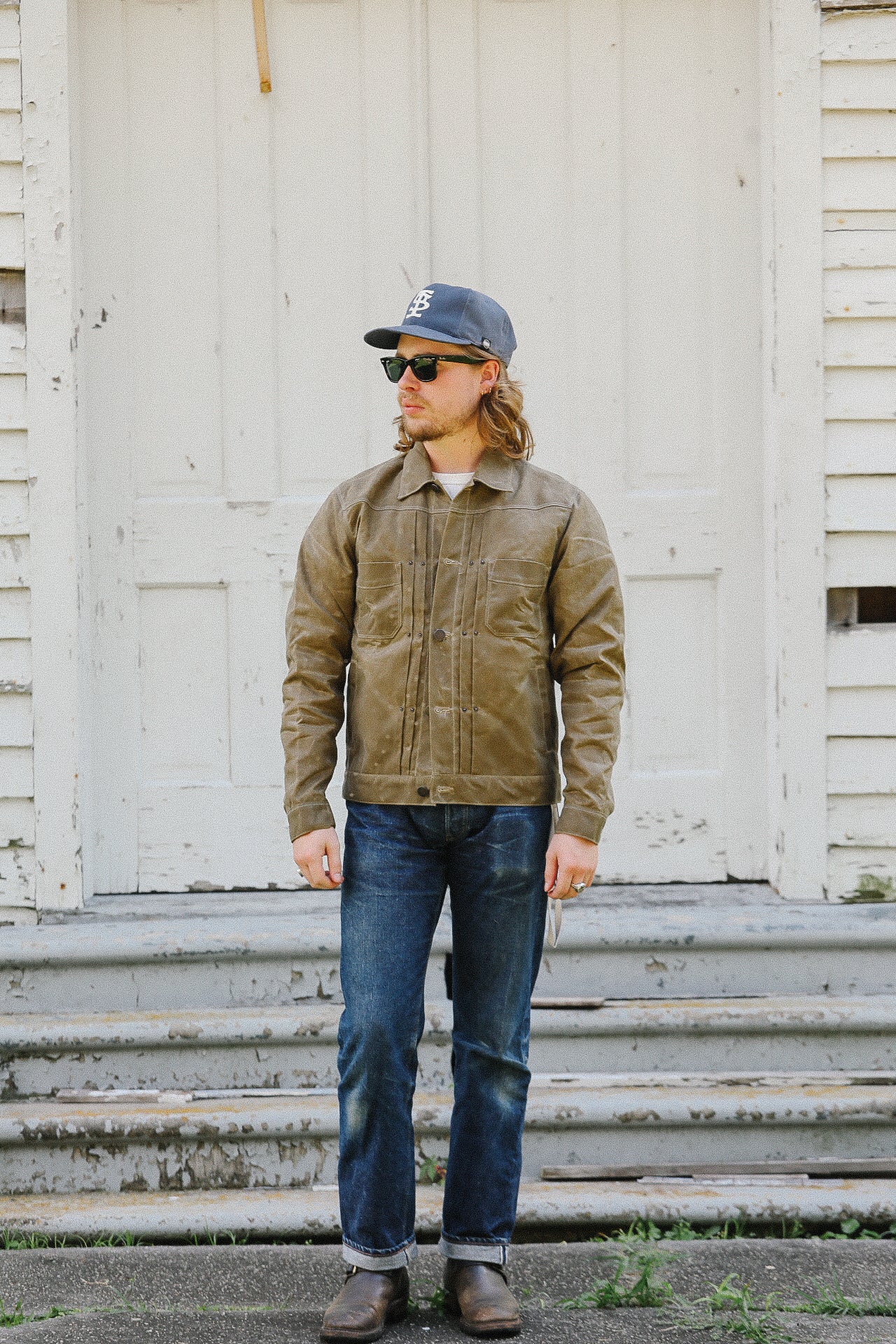 RJ-1 Riders Jacket Waxed Canvas- Tobacco