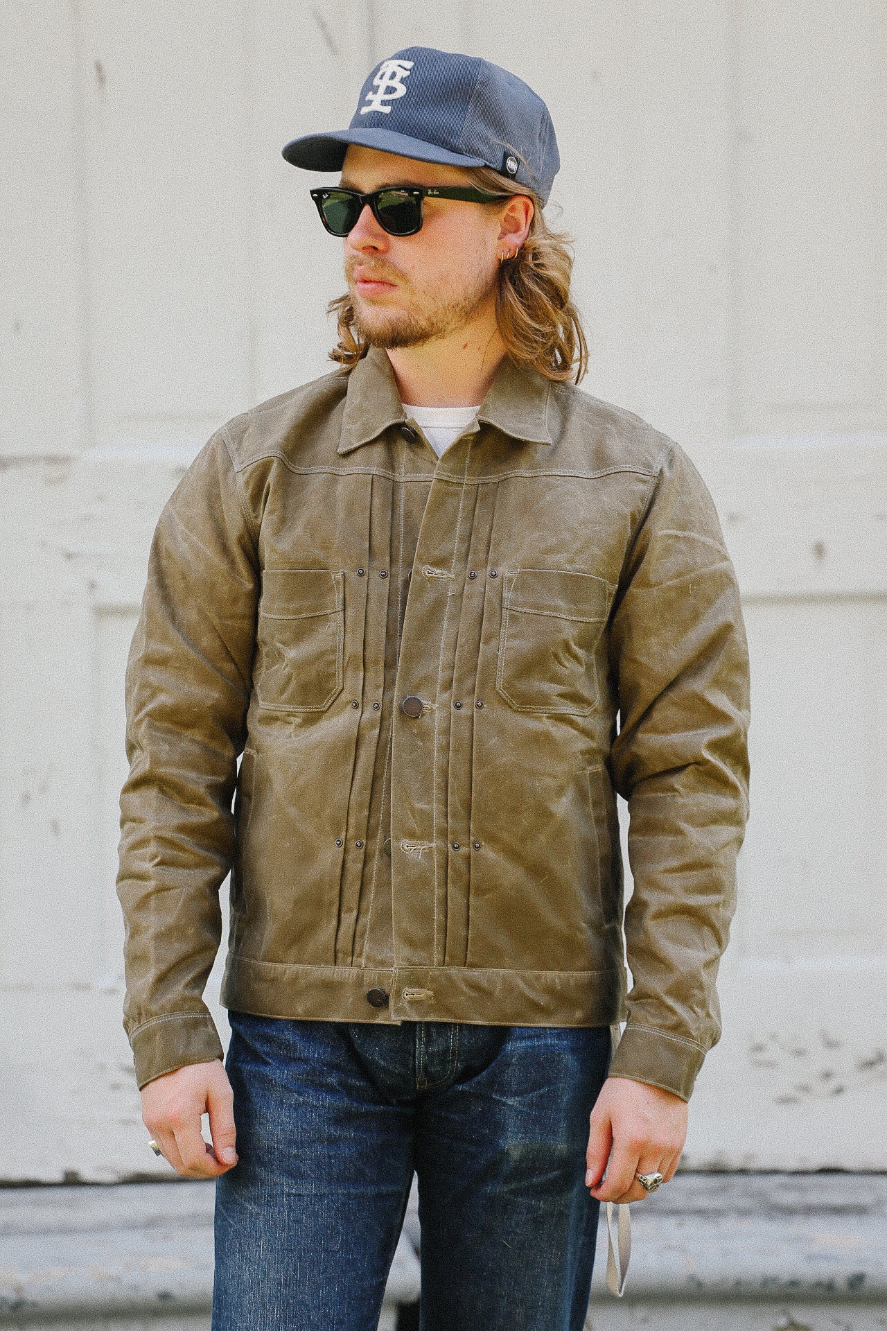 RJ-1 Riders Jacket Waxed Canvas- Tobacco
