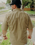 7oz Fatigue Cloth Short Sleeved Work Shirt - Khaki IHSH-393-KHA